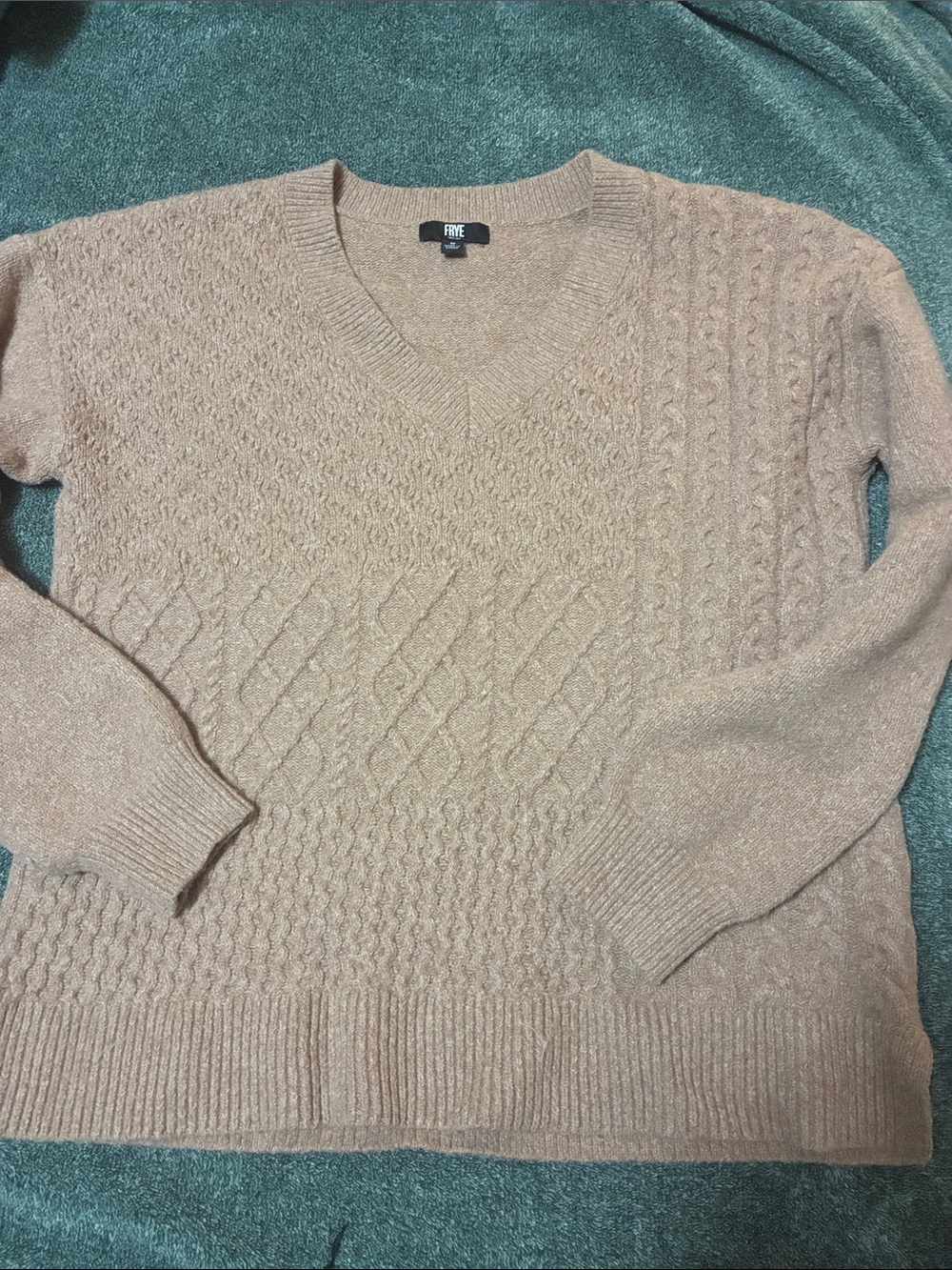 Frye Tan V-Neck Sweater